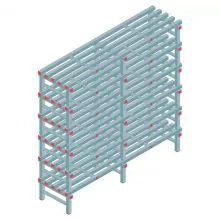 Kunststoffregal REA Euro 2000x1800x500 mm (hxbxt) 6 Ebenen