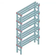Kunststoffregal REA Euro 2050x1000x300 mm (hxbxt) 5 Ebenen
