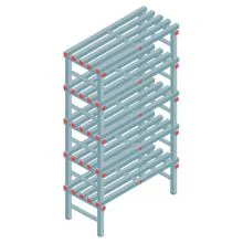 Kunststoffregal REA Euro 2050x1000x500 mm (hxbxt) 5 Ebenen