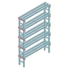 Kunststoffregal REA Euro 2050x1200x300 mm (hxbxt) 5 Ebenen