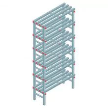 Kunststoffregal REA Euro 2250x1000x400 mm (hxbxt) 6 Ebenen