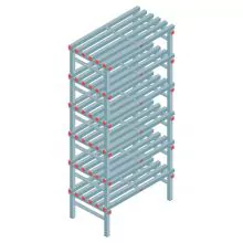 Kunststoffregal REA Euro 2250x1000x600 mm (hxbxt) 6 Ebenen