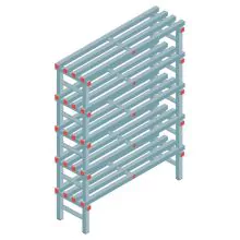 Kunststoffregal REA Euro 2250x1200x400 mm (hxbxt) 5 Ebenen