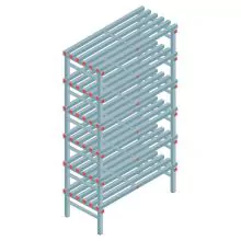 Kunststoffregal REA Euro 2250x1200x600 mm (hxbxt) 6 Ebenen