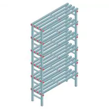 Kunststoffregal REA Euro 2250x1500x400 mm (hxbxt) 6 Ebenen