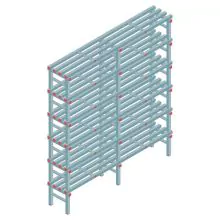 Kunststoffregal REA Euro 2250x1800x400 mm (hxbxt) 6 Ebenen