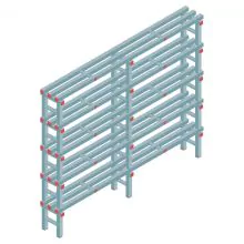 Kunststoffregal REA Euro 2250x2000x300 mm (HXBXT) 5 Ebenen