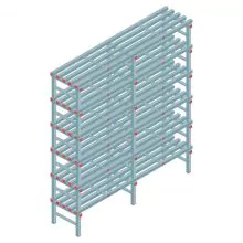Kunststoffregal REA Euro 2250x2000x500 mm (hxbxt) 6 Ebenen
