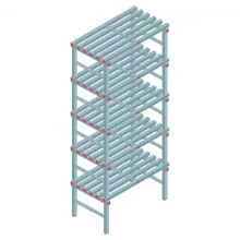 Kunststoffregal REA Euro 2450x1800x600 mm (hxbxt) 5 Ebenen