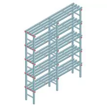 Kunststoffregal REA Euro 2450x2000x400 mm (hxbxt) 5 Ebenen