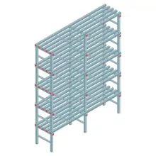 Kunststoffregal REA Euro 2450x2000x500 mm (hxbxt) 5 Ebenen