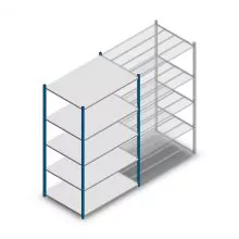 Fachbodenregal Medium Duty 2000x1150x800mm (hxbxt) 5 Ebenen blau Anfangsregal