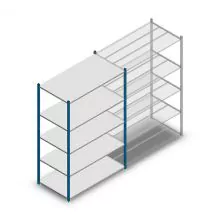 Medium Duty-Fachbodenregal 2000x1300x700mm (hxbxt) 5 Ebenen blau Anfangsregal