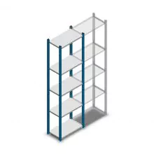 Fachbodenregal Medium Duty 2000x550x300mm (hxbxt) 5 Ebenen blau Anfangsregal