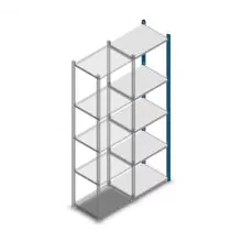 Fachbodenregal Medium Duty 2000x550x400mm (hxbxt) 5 Ebenen blau Anbauregal