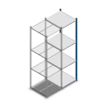 Fachbodenregal Medium Duty 2000x550x600mm (hxbxt) 4 Ebenen blau Anbauregal