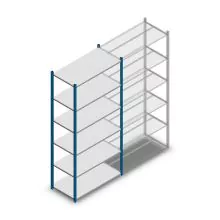 Fachbodenregal Medium Duty 2200x1000x500mm (hxbxt) 6 Ebenen blau Anfangsregal