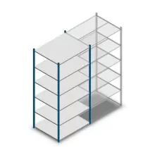 Fachbodenregal Medium Duty 2200x1000x800mm (hxbxt) 6 Ebenen blau Anfangsregal