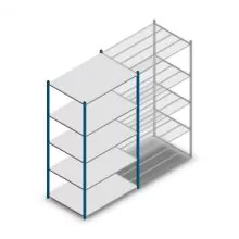 Fachbodenregal Medium Duty 2200x1150x800mm (hxbxt) 5 Ebenen blau Anfangsregal