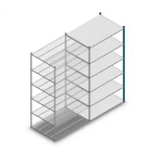 Fachbodenregal Medium Duty 2200x1150x800mm (hxbxt) 6 Ebenen blau Anbauregal