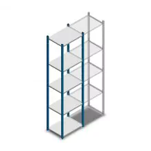 Fachbodenregal Medium Duty 2200x550x400mm (hxbxt) 5 Ebenen blau Anfangsregal