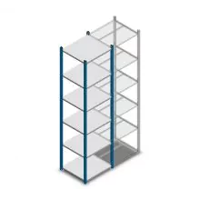 Fachbodenregal Medium Duty 2000x550x500mm (hxbxt) 6 Ebenen blau Anfangsregal