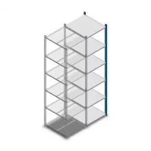 Fachbodenregal Medium Duty 2200x550x600mm (hxbxt) 6 Ebenen blau Anbauregal