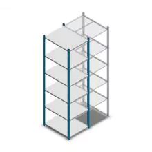 Fachbodenregal Medium Duty 2000x550x700mm (hxbxt) 6 Ebenen blau Anfangsregal