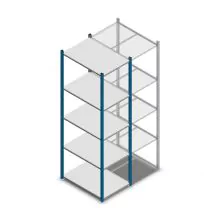 Fachbodenregal Medium Duty 2200x550x800mm (hxbxt) 5 Ebenen blau Anfangsregal