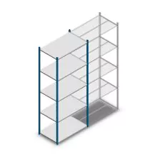Fachbodenregal Medium Duty 2500x1000x600mm (hxbxt) 5 Ebenen blau Anfangsregal