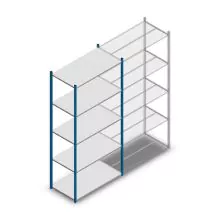 Fachbodenregal Medium Duty 2500x1150x600mm (hxbxt) 5 Ebenen blau Anfangsregal