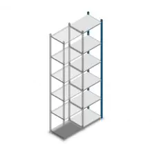 Fachbodenregal Medium Duty 2500x550x400mm (hxbxt) 6 Ebenen blau Anbauregal