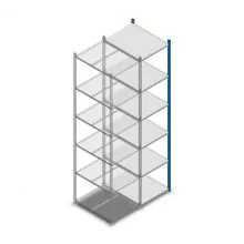 Fachbodenregal Medium Duty 2500x550x700mm (hxbxt) 6 Ebenen blau Anbauregal