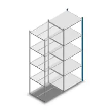 Fachbodenregal Medium Duty 2500x850x700mm (hxbxt) 5 Ebenen blau Anbauregal