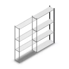 Fachbodenregal Medium Duty 2000x1150x300mm (hxbxt) 4 Ebenen anthrazit Anbauregal