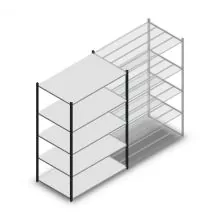 Fachbodenregal Medium Duty 2000x1300x800mm (hxbxt) 5 Ebenen Anthrazit Anfangsregal