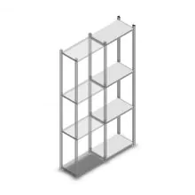 Fachbodenregal Light Duty 2000x550x300mm (hxbxt) 4 Ebenen Anbauregal