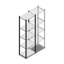 Fachbodenregal Medium Duty 2000x550x400mm (hxbxt) 5 Ebenen anthrazit Anfangsregal