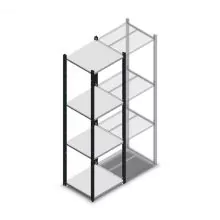 Fachbodenregal Medium Duty 2000x550x500mm (hxbxt) 4 Ebenen anthrazit Anfangsregal