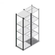 Fachbodenregal Medium Duty 2000x550x500mm (hxbxt) 5 Ebenen anthrazit Anfangsregal