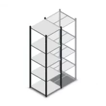 Fachbodenregal Medium Duty 2000x550x600mm (hxbxt) 5 Ebenen anthrazit Anfangsregal