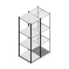 Fachbodenregal Medium Duty 2000x550x700mm (hxbxt) 4 Ebenen anthrazit Anfangsregal