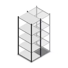 Fachbodenregal Medium Duty 2000x550x800mm (hxbxt) 5 Ebenen anthrazit Anfangsregal