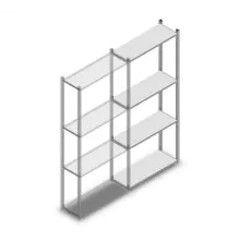Fachbodenregal Light Duty 2000x850x300mm (hxbxt) 4 Ebenen Anbauregal