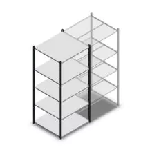 Fachbodenregal Medium Duty 2000x850x800mm (hxbxt) 5 Ebenen anthrazit Anfangsregal