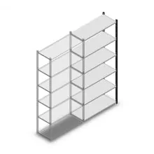 Fachbodenregal Medium Duty 2200x1000x400mm (hxbxt) 6 Ebenen Anthrazit Anbauregal