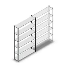 Fachbodenregal Medium Duty 2000x850x300mm (hxbxt) 6 Ebenen anthrazit Anfangsregal