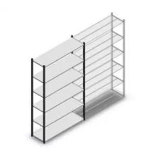 Fachbodenregal Medium Duty 2000x850x400mm (hxbxt) 6 Ebenen anthrazit Anfangsregal