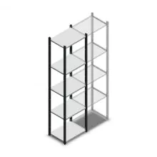 Fachbodenregal Medium Duty 2200x550x400mm (hxbxt) 5 Ebenen anthrazit Anfangsregal