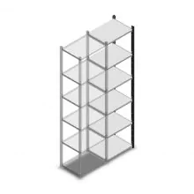 Fachbodenregal Medium Duty 2000x550x400mm (hxbxt) 6 Ebenen anthrazit Anbauregal